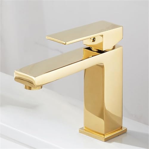 Messing Quadrat Becken Wasserhahn Einzigen Hebel Griff Heiß Kalt Wasser Mischbatterie Badezimmer Waschbecken Langlebig Messing Quadrat Becken Wasserhahn Einzigen Hebel Griff Heiß Kalt Wasser Mischbatterie Badezimmer Waschbecken Langlebig von KHYTEBV