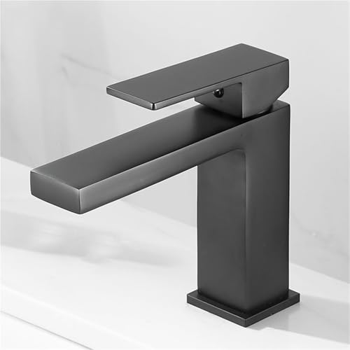 Messing Quadrat Becken Wasserhahn Einzigen Hebel Griff Heiß Kalt Wasser Mischbatterie Badezimmer Waschbecken Langlebig von KHYTEBV