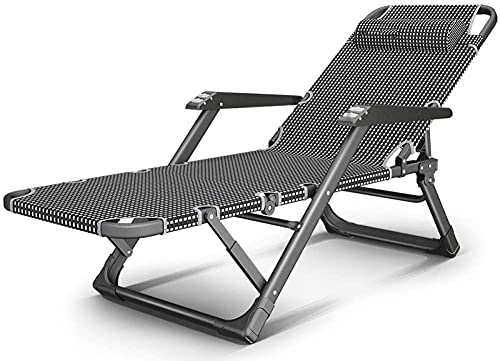 Verstellbarer, klappbarer Chaiselongue-Sessel für den Außenbereich mit Kissen – Liegestuhl für Pool, Garten, Camping und Büro von KHYTEBV