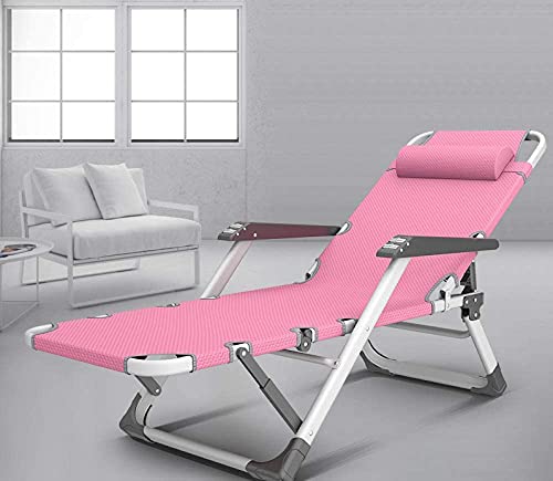 Verstellbarer, klappbarer Chaiselongue-Sessel für den Außenbereich mit Kissen – tragbarer Liegestuhl für Pool, Garten, Strand und Camping von KHYTEBV