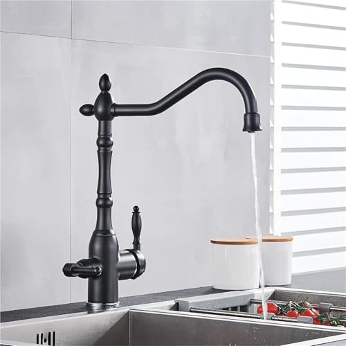 Wasserhahn für gewerbliche Küchenspülen in Bars und Bauernhäusern, 360 Grad drehbar, Mischbatterie mit zwei Griffen und Filter mit zwei Wasserfunktionen Wasserhahn für gewerbliche Küchenspülen in Bars und Bauernhäusern, 360 Grad drehbar, Mischbatterie mit zwei Griffen und Filter mit zwei Wasserfunktionen von KHYTEBV