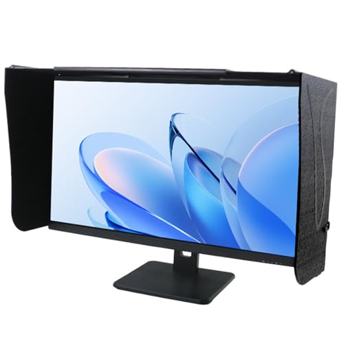 Sonnenschutz Für Computermonitore, 17-27 Zoll Bildschirmabdeckung Für Desktop-Computer, Teleskoplänge Frei Wählbar: 41-71 Cm,für Sichtschutz Und Linderung Von Augenermüdung von KHZKHC