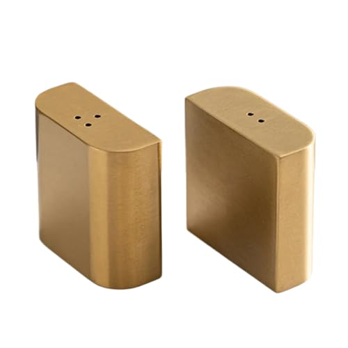 2 Gewürze Shaker Mit Deckel Edelstahl Pfefferbehälter Gewürzflaschen Gewürzspender Küchenwerkzeug Elegantes Goldenes Küchenwerkzeug von KHZen