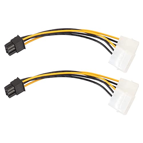 2PCS PCI E 6-Pin Zum 4-Pin Stromsplitterkabel Für Graphics Card PCIe PCI Für Express Leitung Y Splitter Kabel von KHZen