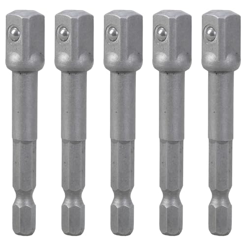 5pcs 1/4inch Impocts Socket Adapter Reducers Set Verlängerung Set Socket Drill Adapter Power Drill Nut Treiber Tool von KHZen