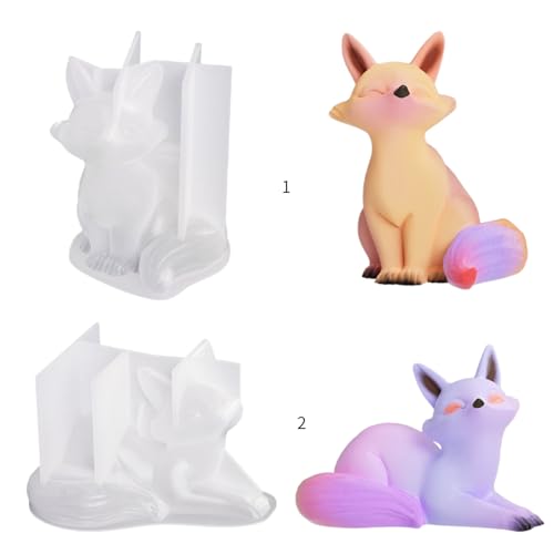 Füchse Harzform Süßes Tierisches Silikonform Epoxidharzgusswerkzeug 3D Gipsummenten Perfekt Für Tisch Wohndekorationen von KHZen