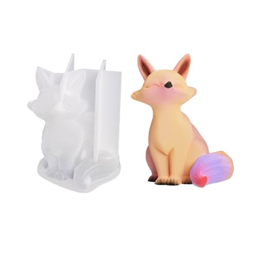 Füchse Harzform Süßes Tierisches Silikonform Epoxidharzgusswerkzeug 3D Gipsummenten Perfekt Für Tisch Wohndekorationen von KHZen