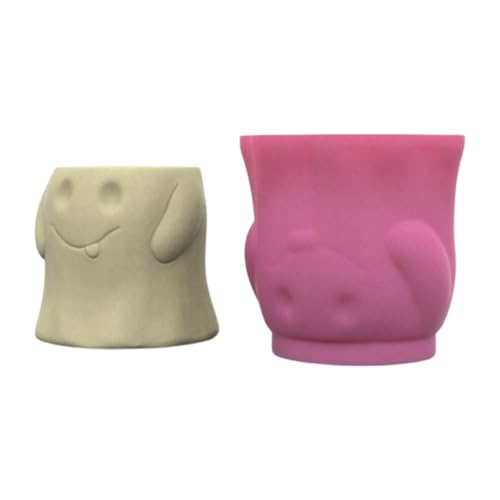 Handwerksschädelgeformte Vase Mit Robustem Silikonformhandwerk Zubehör Für Harz Und Lehmhause Dekoration von KHZen