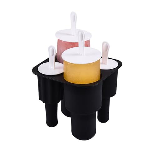 Hitzebeständige Flexible Silikon Eisform Set Für Handwerksliebhaber Kreative 4 Hohlraumbahnstiel Maker Tablett von KHZen