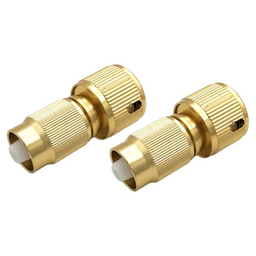 KHZen 2pcs Aluminiumschlauch Reparaturanschluss Gartenschlauchrohr Schnellverbinderer Stecker Schnellreparatur Beschädigte Undichte Adapter Garten Outdoor Wartung von KHZen