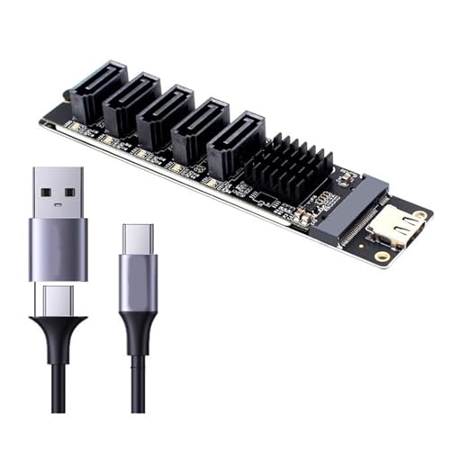 KHZen PCIe Zu SATA3 Expansionskarte 5ports 6gbit / S Schnellgeschwindigkeit Intelligente LEDs Wärme Dissipation Weitkompatibilität Aluminium Kühlkörper KHZen PCIe Zu SATA3 Expansionskarte 5ports 6gbit / S Schnellgeschwindigkeit Intelligente LEDs Wärme Dissipation Weitkompatibilität Aluminium Kühlkörper von KHZen