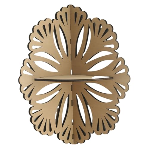 KHZen Wood Hollowout Blumenwandschelfecke Display Ständer Kristall Speicher Organisatoren Mit Eleganten Geschnitzten Designhäusern Dekore von KHZen