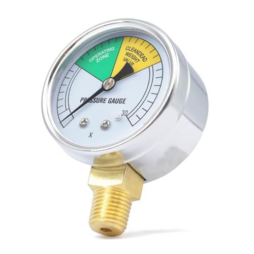 Manometer 0-30psi Bodhalterung Frittierer Ersatz Teil Druck Friteuse Messgerät Edelstahl Textur Zum Kochen von KHZen