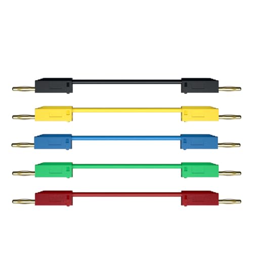 Mehrzweck 2mm Bananenstopfen Kabel Metallleiter Goldkontakte PVC Beschichtetes Labortestdraht Für Elektrotest von KHZen