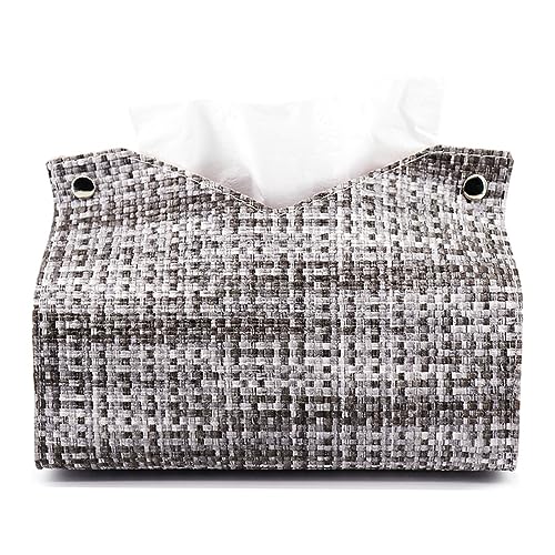 Staubdichtes Gewebebox Bedeckt PU Gewebte Tissue Box Papierhalter Servietten Aufbewahrungsorganisator Home Office Eitelkeitspapierabdeckung Gewebehalter Staubdichtes Gewebebox Bedeckt PU Gewebte Tissue Box Papierhalter Servietten Aufbewahrungsorganisator Home Office Eitelkeitspapierabdeckung Gewebehalter von KHZen