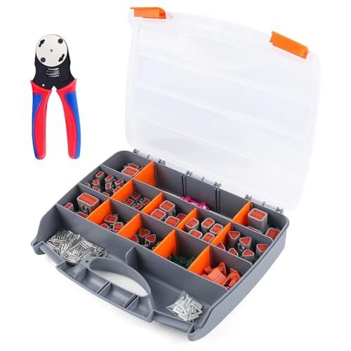 Verbesserter Deutsch Stecker Set 2 3 4 6 8 12 Pin Und Crimper Automobile Electrical Connectors (14-20AWG) von KHZen