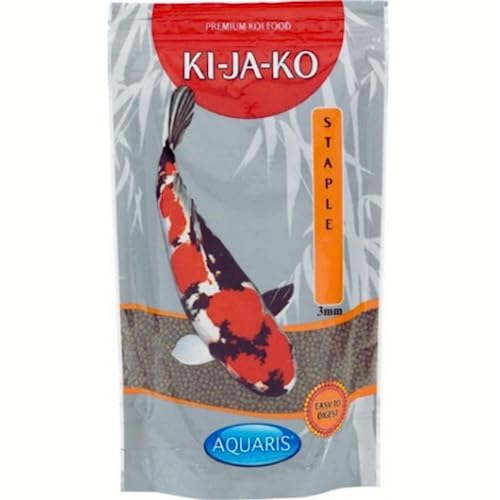 KI-JA-KO Staple Koi-Futter 1 kg / 3 mm Schwimmende Pellets, Ganzjahresnahrung mit Vitaminen & Mineralien für optimale Gesundheit von KI-JA-KO