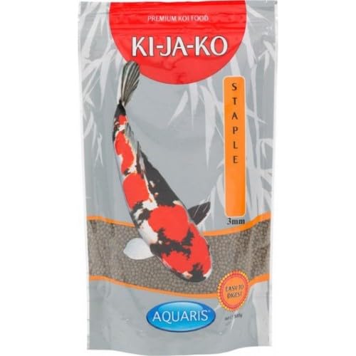 KI-JA-KO Staple Koi-Futter 10 kg / 3 mm Schwimmende Pellets, Ganzjahresnahrung mit Vitaminen & Mineralien für optimale Gesundheit von KI-JA-KO