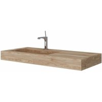 100Cm Hpl Badezimmer Waschbecken Honig Eiche Holz Effekt von KIAMAMI VALENTINA