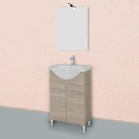 Holzoptik Unterschrank Mit 2 Türen, Bodenstehend, Raucheiche Rimini von KIAMAMI VALENTINA