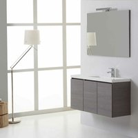Kiamami Valentina - 4-Teilges Badmöbel-Set Mit 3-Türigem Unterschrank Und Waschbecken Rechts Manhattan von KIAMAMI VALENTINA