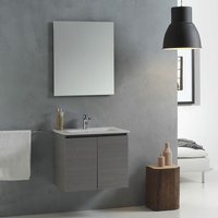 Badmöbel Mit Waschbecken Von 60Cm Mit Grauen Türen Vinci von KIAMAMI VALENTINA
