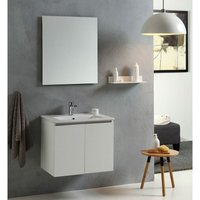 Badmöbel Vinci 60Cm Mit Zwei Türen Modell Weiss Foresta von KIAMAMI VALENTINA