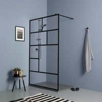 Begehbare Duschwand 90Cm Mit Klarglas Und Schwarzem Rahmen von KIAMAMI VALENTINA