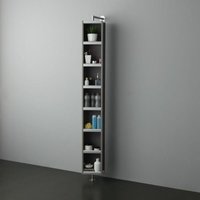 Drehschrank Mit Spiegel Und Offene Regale Grau Drehschrank Mit Spiegel Und Offene Regale Grau von KIAMAMI VALENTINA