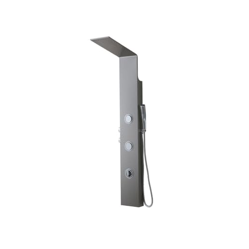 Duschpaneel Hydromassage aus gebürstetem verchromtem Stahl h 150cm Duschpaneel Hydromassage aus gebürstetem verchromtem Stahl h 150cm von KIAMAMI VALENTINA