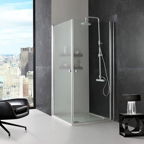 KIAMAMI VALENTINA ECKDUSCHE MIT Zwei ANSCHLAGTÜREN 70 × 70 | Cristal von KIAMAMI VALENTINA