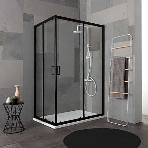 Box doccia 80x100 h 190 profilo nero opaco cristallo trasparente | City Box doccia 80x100 h 190 profilo nero opaco cristallo trasparente | City von KIAMAMI VALENTINA
