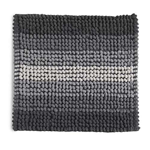 KIAMAMI VALENTINA Graue 50x50 rutschfeste Badematte Benjamin von KIAMAMI VALENTINA