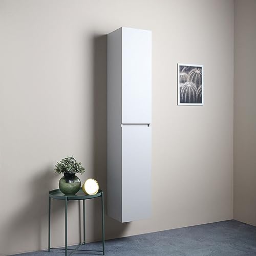 KIAMAMI VALENTINA Hängender Badezimmerschrank mit 2 Türen Weißholz 30x170 cm von KIAMAMI VALENTINA