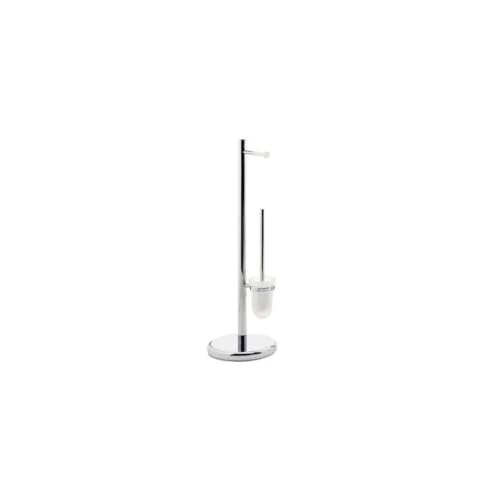 Kiamami Valentina - Piantana Bagno Tracy | Portarotolo e Porta Scopino WC | Design Moderno | Acciaio INOX, Bianco von KIAMAMI VALENTINA