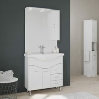 Badmöbel 85 Cm Mit Unterschrank + Waschtisch + Spiegel von KIAMAMI VALENTINA