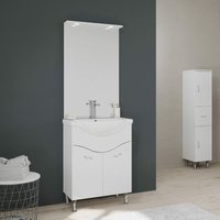 Kiamami Valentina - Unterschrank, Keramikwaschtisch, Spiegel, Led – Beleuchtung, Hängeschrank, Bodenstehend Easy Kiamami Valentina - Unterschrank, Keramikwaschtisch, Spiegel, Led – Beleuchtung, Hängeschrank, Bodenstehend Easy von KIAMAMI VALENTINA
