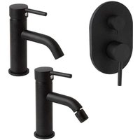 Kiamami Valentina - Badamatur In Schwarz Für Waschbecken Bidet Und Dusche Mit Umsteller Fassa von KIAMAMI VALENTINA