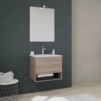 Badmöbel 60Cm Mit Schublade Und Offenes Fach Mit Holzeffekt Venezia von KIAMAMI VALENTINA
