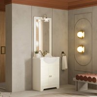 Bodenstehendes Badezimmermöbel Weiss Gekälkt 65Cm 2 Türen Toscana von KIAMAMI VALENTINA