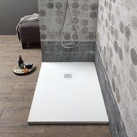Kiamami Valentina - Duschwanne 150X80cm Harz Weiss Mit Abflussabdeckung Muse von KIAMAMI VALENTINA