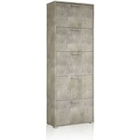 Kiamami Valentina - Grauer Schuhschrank In Betonoptik Mit 5 Doppelttiefen Türen Kiamami Valentina - Grauer Schuhschrank In Betonoptik Mit 5 Doppelttiefen Türen von KIAMAMI VALENTINA