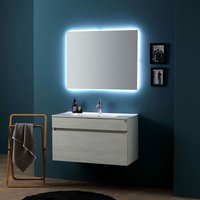Hängender Badezimmerschrank 90 Cm "Promenade" Mit Von Hinten Beleuchtetem Spiegel Sole von KIAMAMI VALENTINA