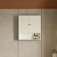 Kiamami Valentina - Hängeschrank Mit 2 Türen Und Offenem Fach, Weiss Gewachst Toscana von KIAMAMI VALENTINA