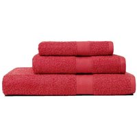 Kiamami Valentina - Set 3 Rote Baumwollfrottee-Handtücher Grösse Variabel Teddy von KIAMAMI VALENTINA