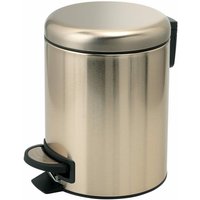 3-Liter-Treteimer, Runde Form, Goldfarbe, Soft-Close, Aus Edelstahl Papaya von KIAMAMI VALENTINA