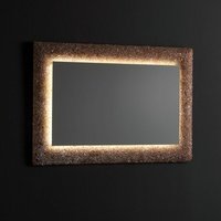 Spiegel Mit Bronzefarbenem Glasperlenrahmen Und Integrierten Leds 90X62 von KIAMAMI VALENTINA