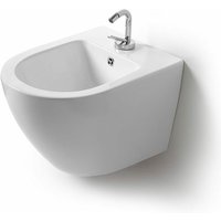 Kiamami Valentina - Hängendes Rundes Keramik-Bidet Weiss Folk von KIAMAMI VALENTINA