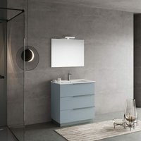 Bodenstehendes Möbel-Set Für Das Badezimmer, Himmelblaue Farbe New York von KIAMAMI VALENTINA