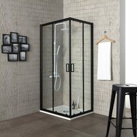 Quadratische Duschkabine 80X80x190 Cm - Profilfarbe Schwarz Matt City Quadratische Duschkabine 80X80x190 Cm - Profilfarbe Schwarz Matt City von KIAMAMI VALENTINA